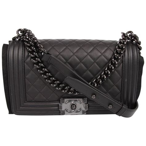 chanel so black boy small|Chanel boy new medium price.